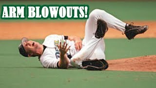 MLB  ARM BLOWOUTS TERRIBLE ARM INJURIES  1080p HD [upl. by Skurnik]