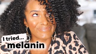 I Tried Naptural85s Melanin Hair Care Line REVIEW  DEMO [upl. by Agnesse305]