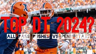 Top DT 2024 Draft Jer’Zhan Newton Vs Penn State All Pass Rushes [upl. by Onfroi]