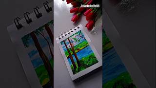 Landscape painting✨🎨artasthetic painting artshorts vira [upl. by Hafler]