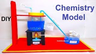 chemistry model making 3d  diy chemistry project  howtofunda craftpiller  still model [upl. by Ribak]