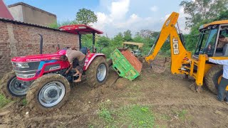 John Deere Tractor Stuck in Mud Badly Pulled by JCB 3dx Mahindra Arjun 4x4 Sonalika 60 Rx [upl. by Watanabe]