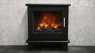 Broseley Southgate Electric Stove  Black [upl. by Enelyam]