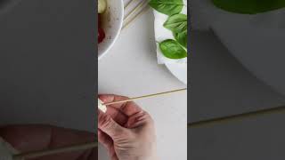 Easy caprese salad skewers shorts easy appetizer [upl. by Tia]