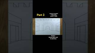 tutor gambar perspektif 1 titik paling mudah amp simple  gambar gedung2 youtubeshort  PART 2 [upl. by Laurens531]