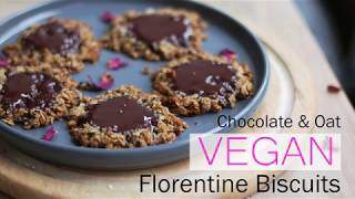 Easy Vegan Biscuits Recipe  Oat amp Coconut Florentines in 10 Minutes [upl. by Syned]