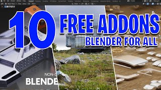 10 Free Best Addons for Blender 2024 [upl. by Byler420]