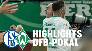 Schalke 04  Werder Bremen 02 Highlights Rashica amp Klaassen Tore  Werder im Halbfinale [upl. by Droffig172]