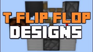 Minecraft 3 T FLIP FLOP Designs Redstone Tutorial [upl. by Imoin]