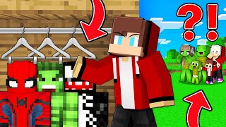 JJ Can Use SUPERHERO Skin to Prank FAMILY Mikey and Maizen in Minecraft [upl. by Murrell]