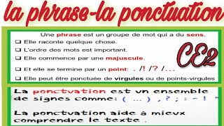 La phrase et la ponctuation CE2 [upl. by Banks]