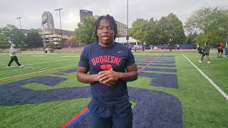 Duquesne Football RB JaMario Clements 101223 [upl. by Vladimir]