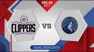 Minnesota Timberwolves vs Los Angeles Clippers  December 6 2017 [upl. by Mackey532]