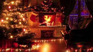 🎧 Christmas ambience  Snowstorm amp Crackling Fireplace Sounds 10 Hours [upl. by Ereveniug]