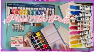 ☀️Da Vinci Gouache🎨 Maimeri Bluand Turner Watercolors 🌳PLEIN AIR PREP🏡🌳 [upl. by Asilef]