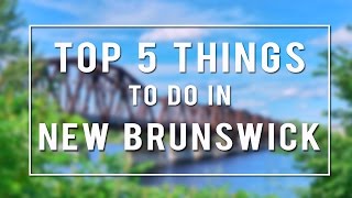 TOP 5 THINGS TO DO in NEW BRUNSWICK  CANADA [upl. by Filmer]