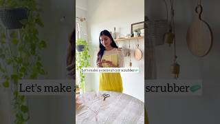 Let’s make coconut coir scrubber 🥥 at home ecofriendlydiy coconutcoir scrubber crafts [upl. by Keel]