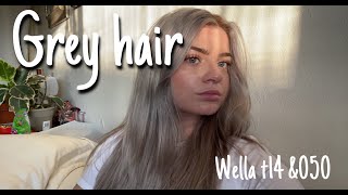 GREY HAIR USING WELLA T14 amp 050 [upl. by Dahlstrom]