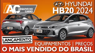 Hyundai HB20 2024 ganha novas versões mais equipadas [upl. by Penni]