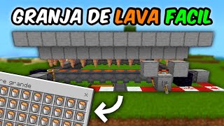 COMO HACER una GRANJA DE LAVA en MINECRAFT BEDROCK 120 [upl. by Nrobyalc]