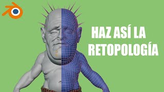 Cómo hacer RETOPOLOGÍA en Blender  Ajustes y configuraciones para hacer una buena retopo [upl. by Aititel805]