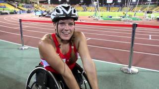 Interview mit Catherine Debrunner  Final 5000 m T53 [upl. by Kerstin]