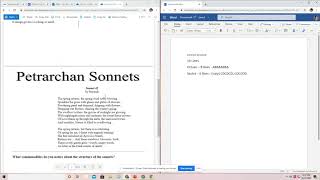 Petrarchan Sonnet Form [upl. by Dee Dee]