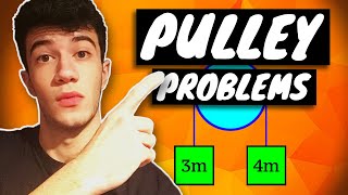 PULLEY PROBLEMS  ALevel Maths  More Worked Examples [upl. by Vieva]