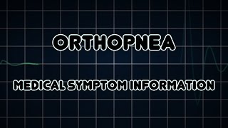 Orthopnea Medical Symptom [upl. by Darwin]