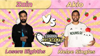 Zain Marth vs Aklo Link Fox  Eggdog Invitational 2024  Melee Singles Losers Eighths [upl. by Aihsekyw]