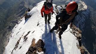 Matterhorn 4478m  Walking on the summit ridge [upl. by Ayota717]