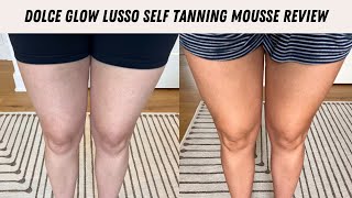 Dolce Glow Lusso Self Tanning Mousse  Demo  First Impression  Self Tanner Review [upl. by Ranice]