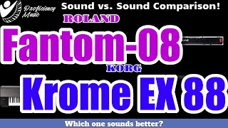 Korg Krome EX 88 vs Roland Fantom08 Sound vs Sound COMPARISON Which one SOUNDS better [upl. by Adnorat]