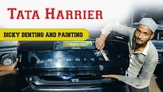 Tata Harrier Dicky Denting and Painting  Full Repair amp Restoration  Tata Harrier 2024 Maintenance [upl. by Enyaj]