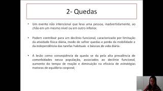 REVISÃO PARA A 2VR  FISIOTERAPIA GERIÁTRICA [upl. by Clippard364]