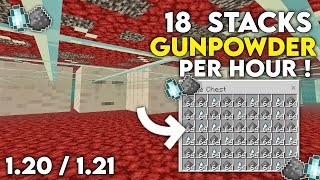 BEST 121 GHAST GUNPOWDER FARM TUTORIAL In Minecraft Bedrock MCPEXboxPC [upl. by Hgieleak645]