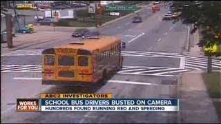 Local school bus drivers caught running red [upl. by Finer]