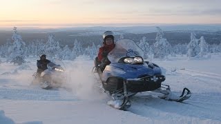 Snowmobile ride in Lapland  FINLAND [upl. by Selmore231]