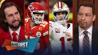 Mahomes wins SB MVP ‘greatest accomplishment’ amp Purdy impress in loss  NFL  FIRST THINGS FIRST [upl. by Aerdua]