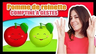 Pomme de reinette et pomme dapi  Comptines à gestes pour bébés  Titounis [upl. by Kaitlyn]