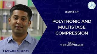 717  Polytronic and multistage compression  Prof Atul Bhargav  ES211 Thermodynamics [upl. by Quintana]