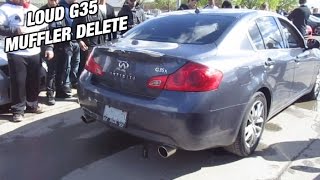 LOUD G35 Sedan Muffler Delete amp Vibrant Resonator [upl. by Arua]