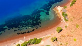 Η ΚΟΚΚΙΝΗ ΠΑΡΑΛΙΑ ΣΤΟ ΝΗΣΙ ΤΡΙΖΟΝΙΑ ΦΩΚΙΔΑ DRONE RED BEACH TRIZONIA ISLAND PHOCIS GREECE [upl. by Airbmat633]