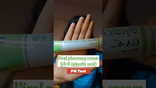 glycolic acid cream ph test phtestskincare shorts [upl. by Aikemat22]