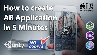 Create an Augmented Reality Application in 5 mins Vuforia Unity Tutorial  Without any Code  2022 [upl. by Jaehne]