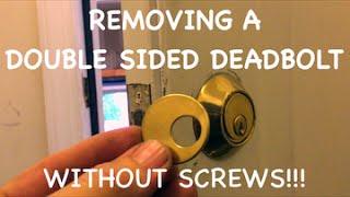 Removing a double keyed deadbolt without screws [upl. by Morganstein774]