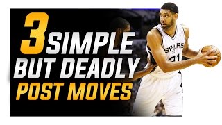 3 Simple BUT Deadly Post Moves Footwork For Centers and Power Forwards [upl. by Alded482]