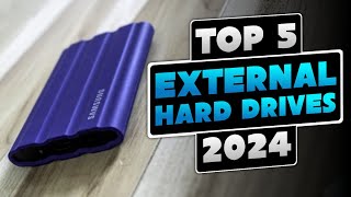 TOP 5 Best External Hard Drives 2024 [upl. by Aitel]