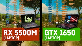 AMD RX 5500m Laptop vs NVIDIA GTX 1650 Laptop [upl. by Gnolb]