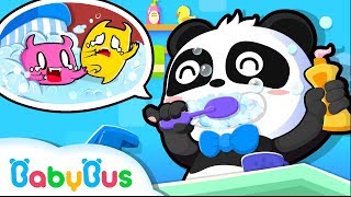 Bayi Panda Kiki amp Miumiu Rajin Menggosok Gigi  Kartun Anak  Bahasa Indonesia  BabyBus [upl. by Ronnoc675]